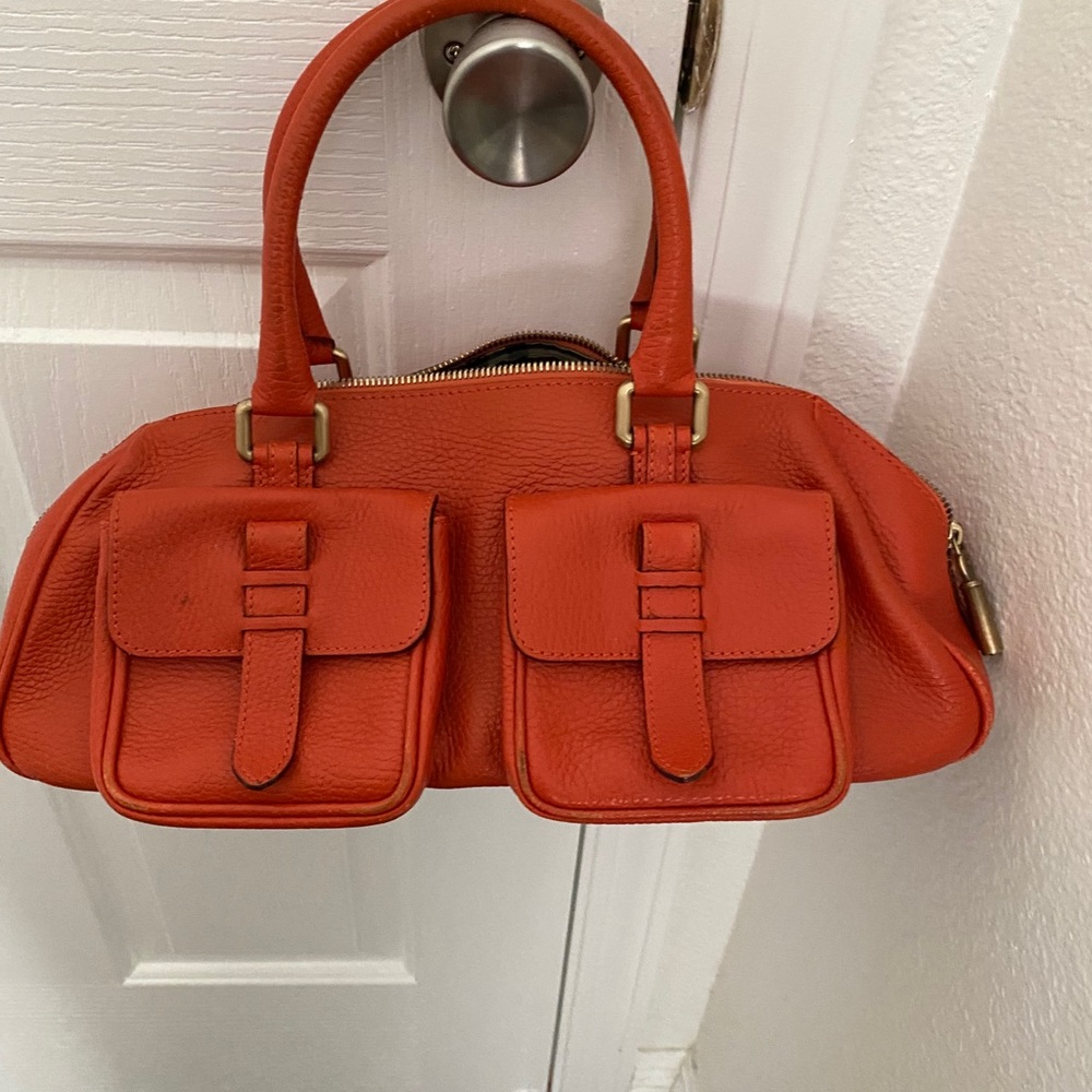 *Authentic* Burberry Leather Top Handle Handbag.